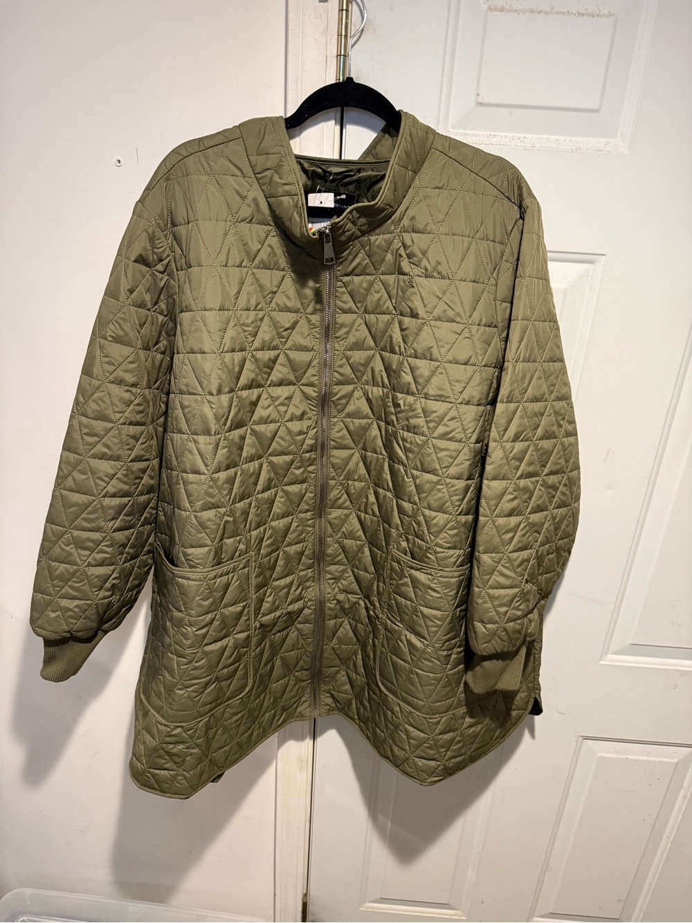 NWT Lane Bryant Olive Quilted Puffer Jacket